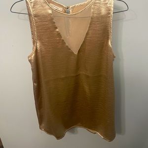 Gold blouse tank top size xs